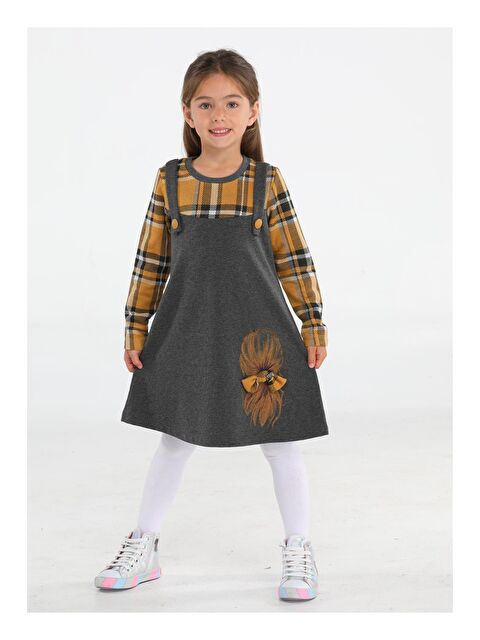 Casabony Ekose Parçalı Kız Çocuk Elbise - S000046637-37287