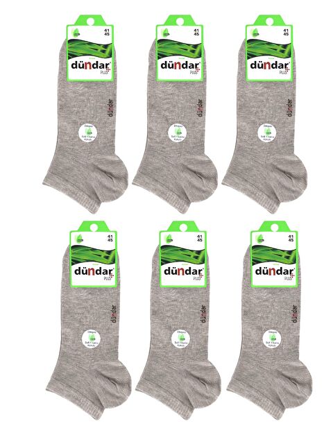 Dündar Gri Bambu 6'lı Erkek Patik Çorap - S000304679-17308