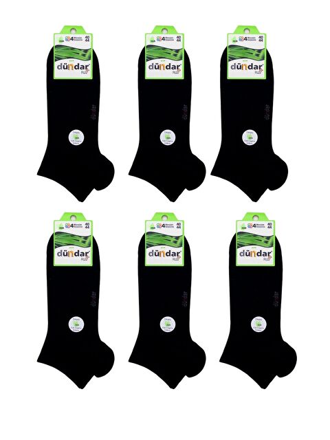Dündar Siyah Bambu 6'lı Erkek Patik Çorap - S000304680-14430