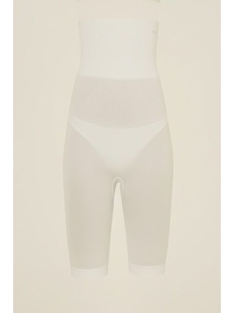 C&City C12074 Double Yüksek Bel Paçalı Korse Beyaz - S000222338-20063