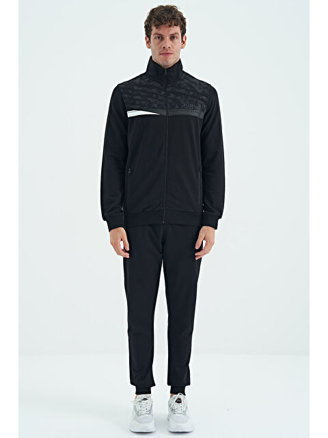 Air Jones Harry Siyah Dik Yaka Standart Kalıp Erkek Eşofman Takım - 85197 - S000080411-19351