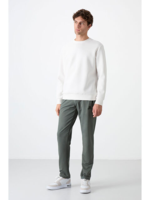 Tommylife Haki Fermuarlı Üç Cepli Dar Kalıp Klasik Paça Erkek Eşofman Alt - 84671 - S000032316-18547