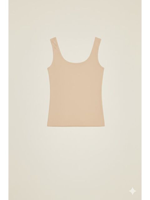 C&City C15002 Dikişsiz Kalın Askılı Atlet Ten - S000223010-26407