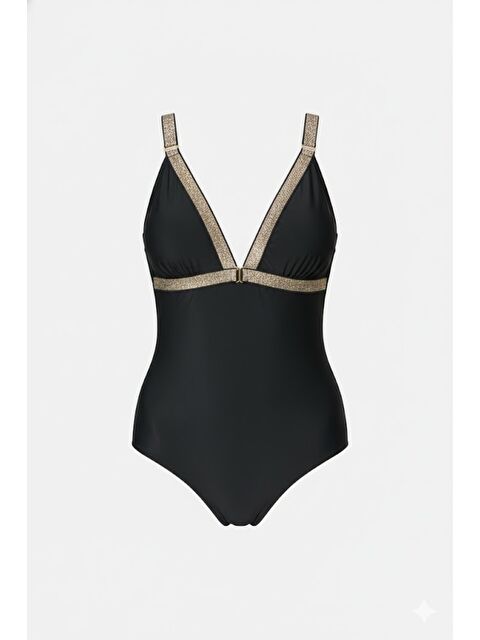 C&City Simli V Yaka Mayo 7723 Siyah - S000216977-19351