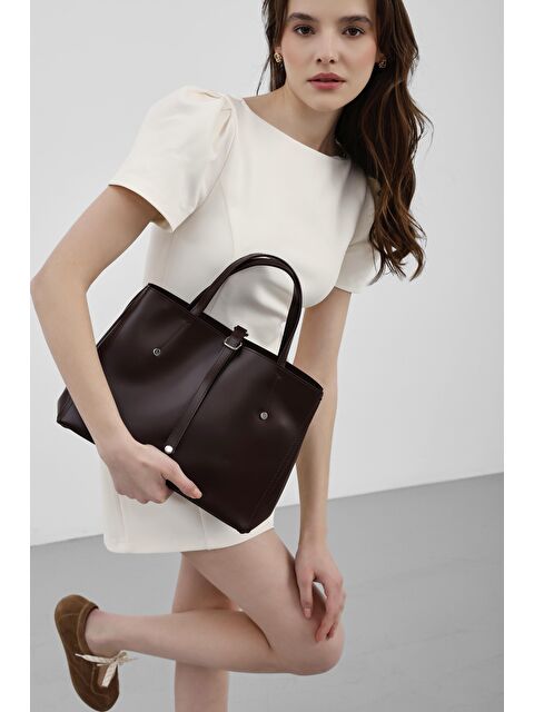 Shulebags Fedi Yavrulu El Ve Omuz Çantası Kahve - S000510688-19413