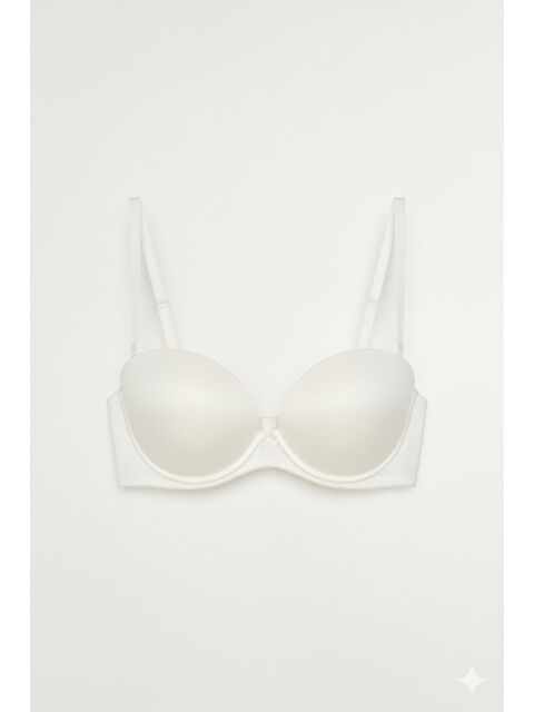 C&City Dekolte Double Push-Up Straplez Sütyen C17040 Beyaz - S000222145-20063