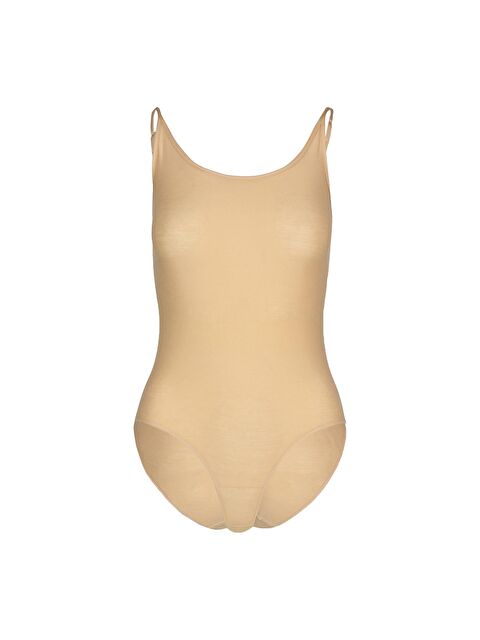 Tutku 6'lı Kadın Ten Pamuklu Çıtçıtlı İp Askılı Kancalı Atlet - S000217097-26407