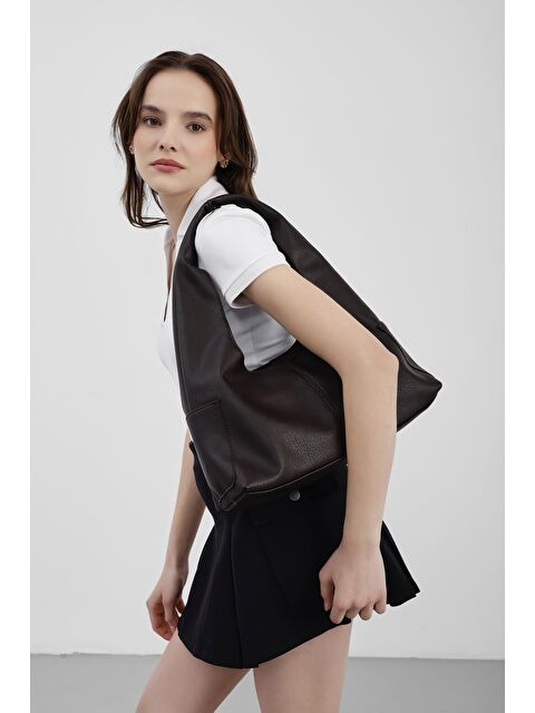 Shulebags Omnia Salaş Omuz Çantası Kahve - S000502596-19413