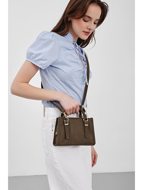Shulebags Wander Mini Süet Çapraz Çanta Kahve - S000493779-19413