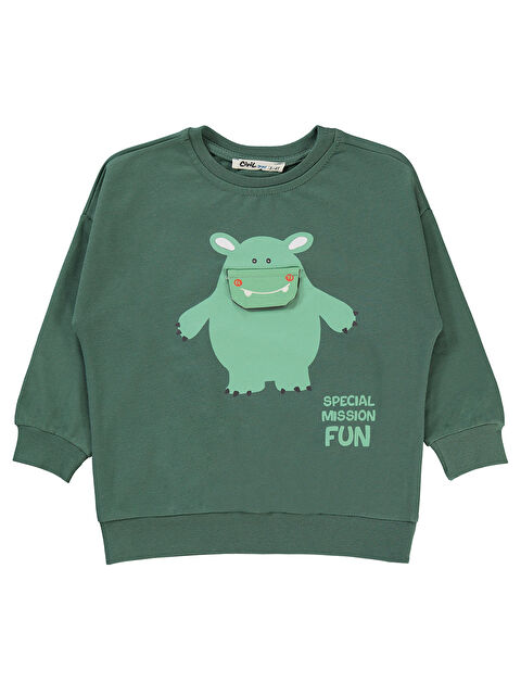 Civil Boys Erkek Çocuk Sweatshirt 2-5 Yaş Soft Haki - S000298158-18547