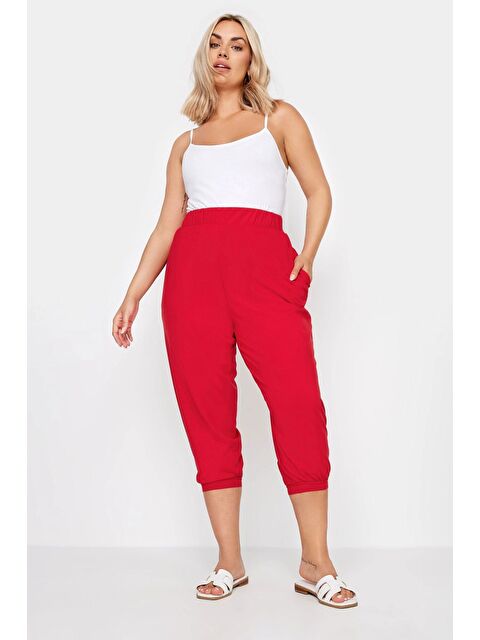 Stil Diva Büyük Beden Paçası ve Beli Lastik Detaylı Cepli Jogger Pantolon 303211 - S000196711-20045
