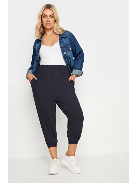 Stil Diva Büyük Beden Paçası ve Beli Lastik Detaylı Cepli Jogger Pantolon 303210 - S000196708-21164