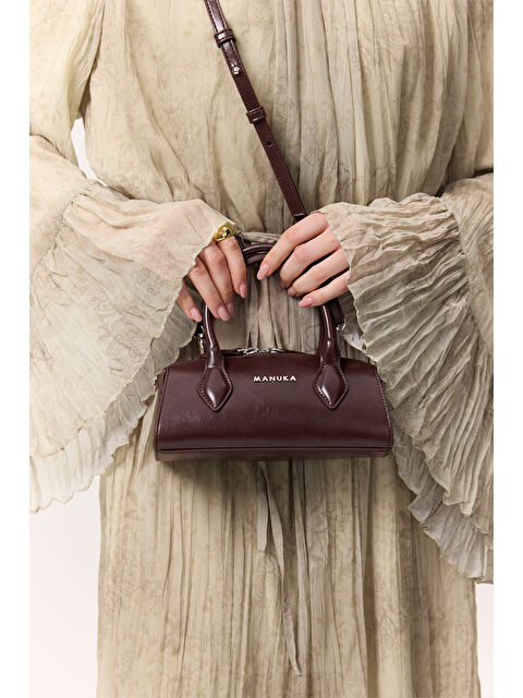 Manuka Deri Polo Mini Çanta Kahverengi - S000388976-19413