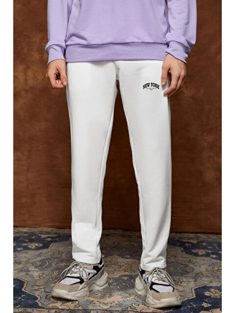 Süperlife Regular Fit New York Baskılı İnce Erkek Büyük Beden Eşofman Altı SPR25EA01 - S000350374-19965