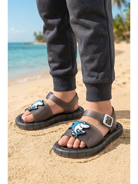 Gezer Erkek Çocuk Yazlık Airblow Bilekten Tokalı Ayarlanabilir Rahat Işıklı Taban Günlük Sandalet - S000398123-19351