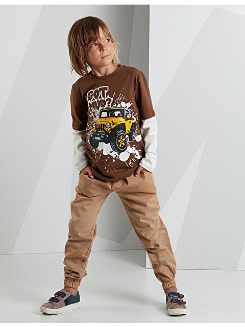 MSHB&G Jeep Mood Erkek Çocuk Gabardin Pantolon Takım - S000005691-23173
