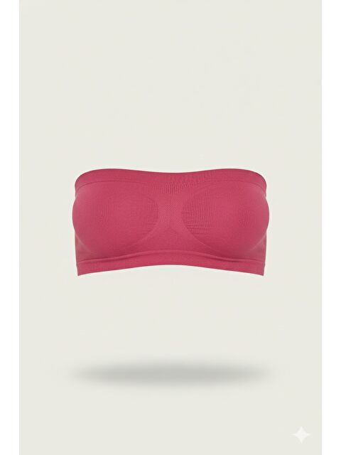 C&City C14002 Dikişsiz Straplez Büstiyer Mürdüm - S000222105-20036