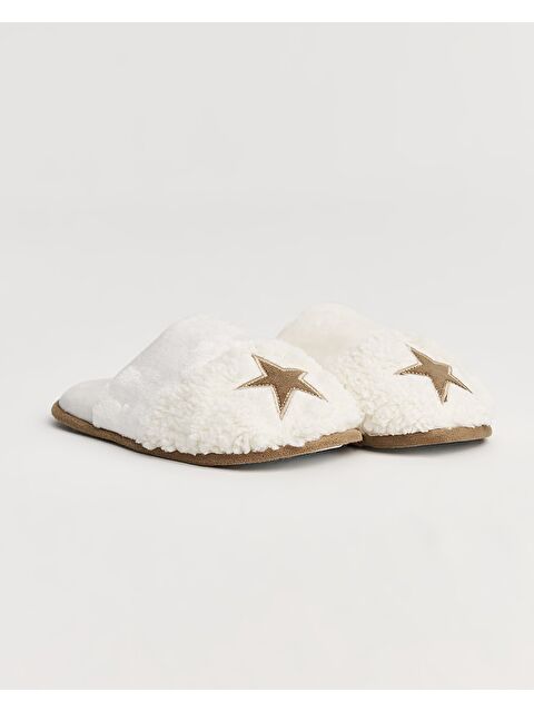 Chirpy Kadın Yıldız Detaylı Ev Terliği - YILİ - S000269009-20063