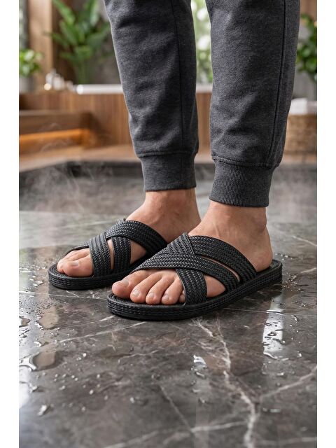 Gezer Erkek Yazlık Ev Banyo Islak Zemine Uygun Terlik - S000321199-19351