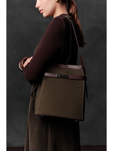 Manuka Mılo Kanvas Baget Çanta Haki - S000337149-18547