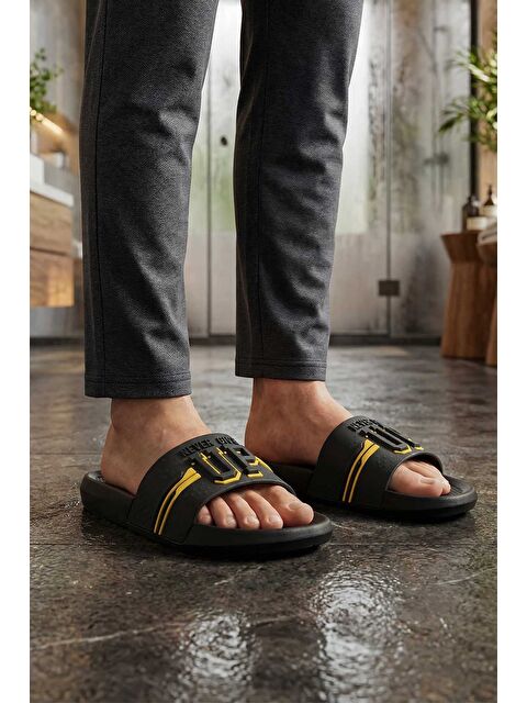Gezer Erkek Yazlık PU Islak Zemine Uygun Ev Banyo Bahçe Havuz Terlik - S000360846-37446