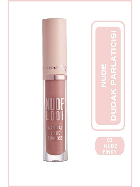 GOLDEN ROSE Nude Look Natural Shine Lipgloss No:02 Pinky Nude - Dudak Parlatıcısı