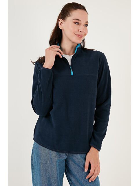 Lela Slim Fit Yumuşak Dokulu Anti-Pilling Tüylenme Yapmayan Yarım Fermuarlı Kadın Polar 5907000 - S000000132-21164