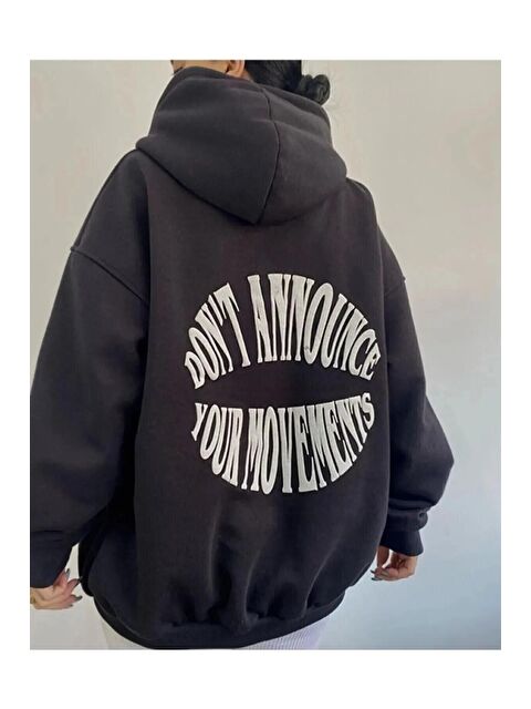 Trendseninle Dont Hoodie Sweatshirt Siyah - S000107312-19351