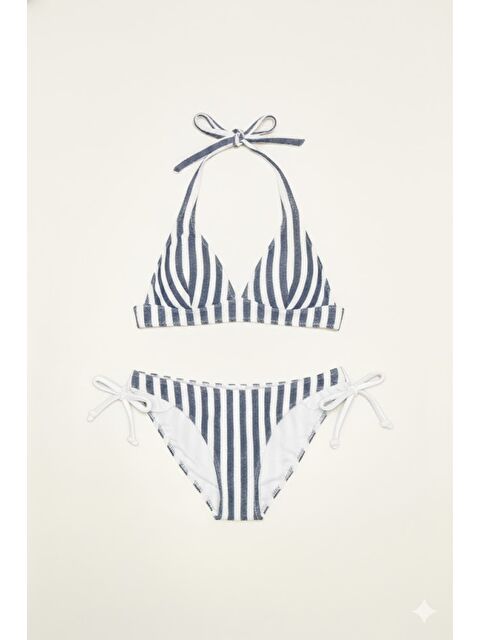 C&City Kadın Kelly Boyundan Bağlı Üçgen Bikini Takım 00251 Beyaz - S000216819-20063