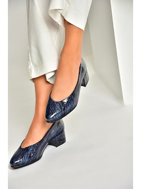 Fox Shoes Lacivert Kadın Topuklu Ayakkabı U6670127 - S000369020-24072