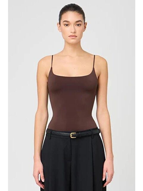 Madmext Kahverengi Ayarlanabilir Askılı Kadın Atlet Mg2527 - S000424637-19413