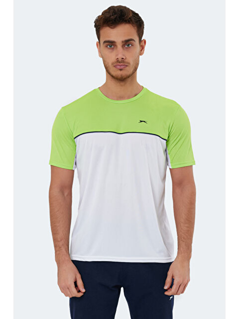 SLAZENGER OBSERve Erkek Tişört Beyaz / Yeşil - S000072676-37251