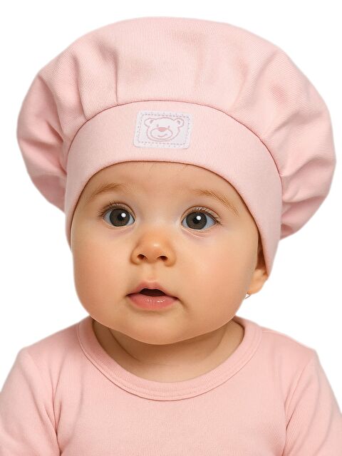 Civil Baby Ayıcık Kafa Unisex Aşçı Şapka - Pembe