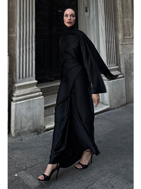 HE-QA İki Parçalı Basic Elbise Siyah