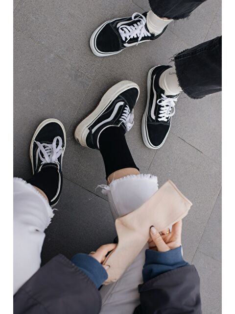 FORWENA 3'lü Paket Kırık Beyaz,siyah Ve Bej Pamuklu Lastiksiz Dikişsiz Soket Çorap 36-41 - S000340149-23173