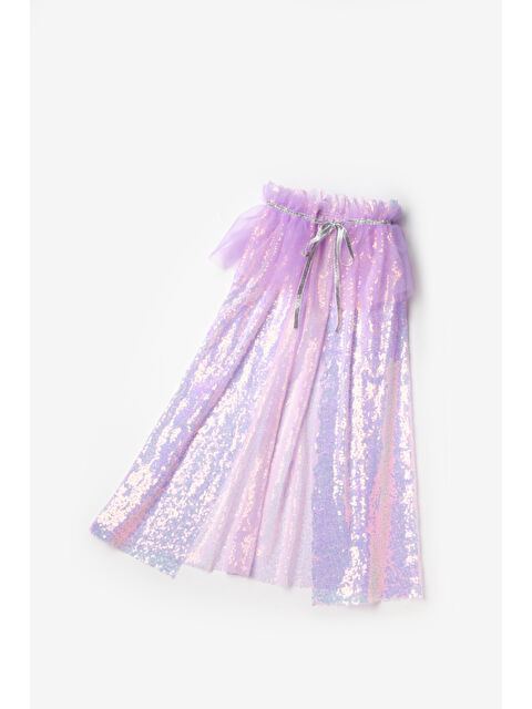Le Mabelle Lila Payetli Kız Çocuk Parti Pelerini - S000383938-17878