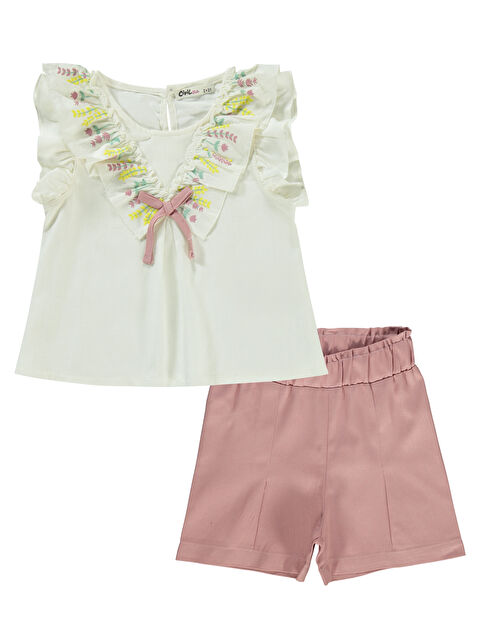 Civil Girls Kız Çocuk Takım 2-5 Yaş Ekru