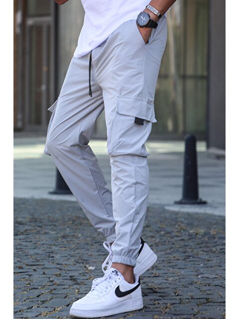 Madmext Boyalı Gri Kargo Cep Erkek Jogger Pantolon 5461 - S000015638-22875