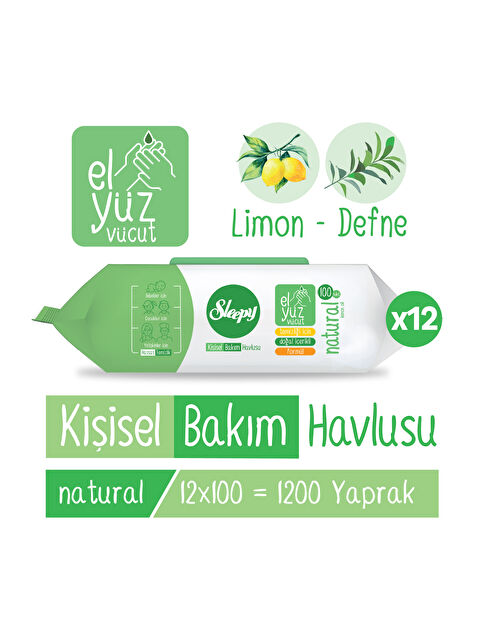 Sleepy Natural Kişisel Bakım Havlusu 12x100 (1200 Yaprak) - S000497666-10231