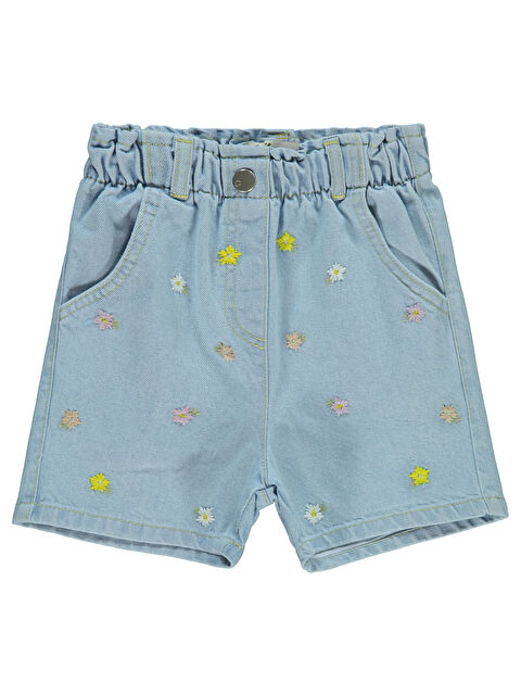 Civil Girls Kız Çocuk Şort 6-9 Yaş Açık Mavi