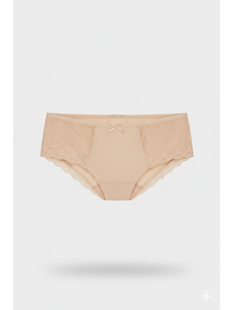 C&City 2 li Paket Dantelli Yüksel Bel String 560 Siyah/Ten - S000222240-19351