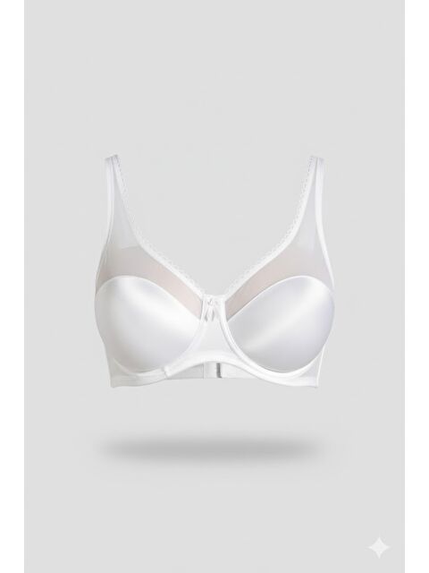 C&City Tül Detay Minimizer Sütyen C12304 Beyaz - S000221925-20063