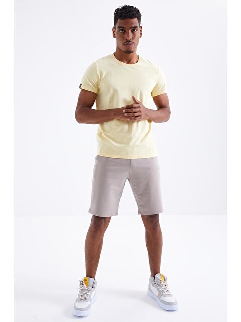 Tommylife Koyu Bej Bağcıklı Standart Kalıp Basic Erkek Şort - 81212 - S000032364-19933