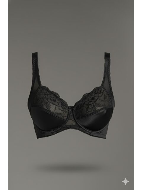 C&City Dantel Detaylı Minimizer Sütyen C12305 Siyah - S000222104-19351