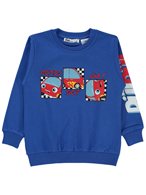 Civil Boys Erkek Çocuk Sweatshirt 2-5 Yaş Saks - S000322874-23710