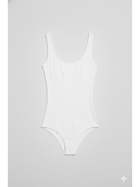 C&City C12018 Kalın Askılı Slip Korse Beyaz - S000222318-20063