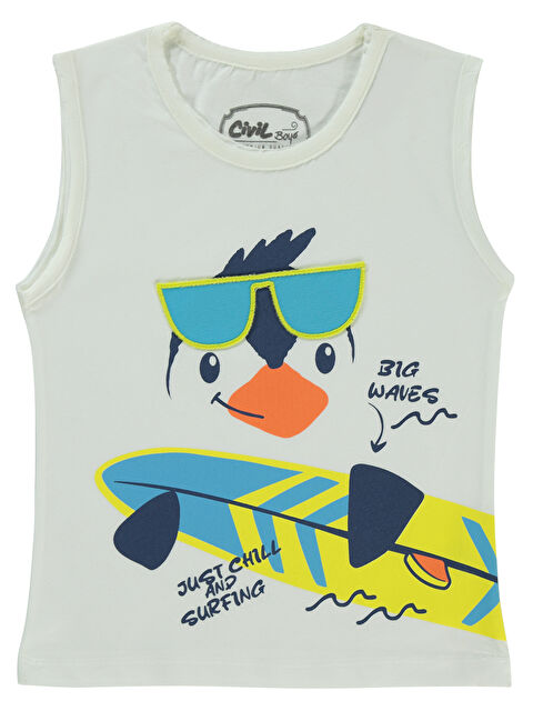 Civil Boys Erkek Çocuk Tişört 2-5 Yaş Ekru - S000362749-19965