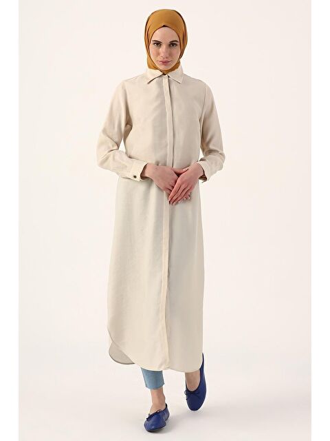 ALLDAY Taş-Gizli Patlı Uzun Gömlek Tunik - S000022980-25636