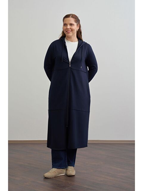 ALLDAY Lacivert-Büyük Beden Hırka - S000023003-21164