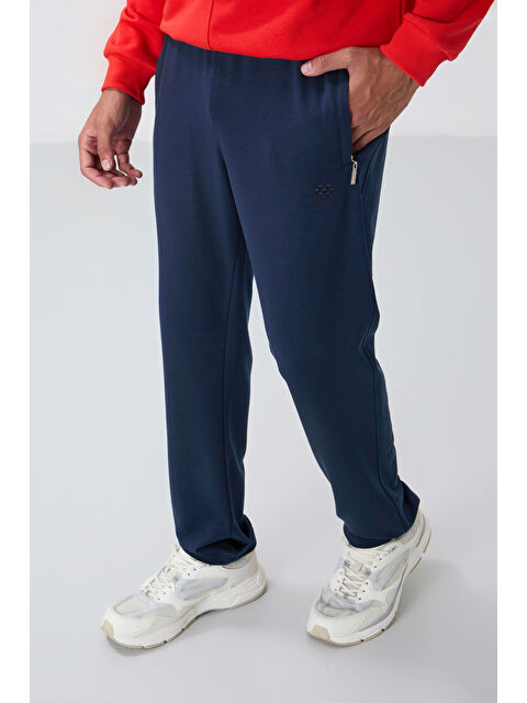 Tommylife İndigo Fermuar Cepli Dar Kalıp Klasik Paça Erkek Eşofman Alt - 84669 - S000032314-23093